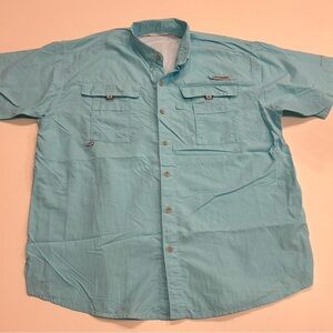 Columbia Men’s PFG Tamiami II Casual Button Down Short Sleeve Shirt, size large
